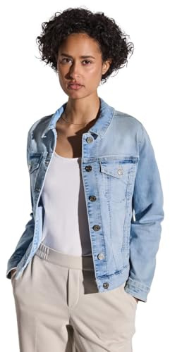 Street One Veste en jean pour femme au look blanchi, Ultra blanchissant, 44