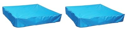 2 x quadratische Schutz-Sandkasten-Überdachung mit Kordelzug, Sandkastenabdeckung, 120 x 120 cm