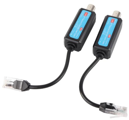 Generic Koax auf Ethernet -Adapter, Network Koaxial Transmitter 1Pair 10/100Mbit/s Passives IP -Netzwerk Extender Powerline Ethernet Adapter Koaxialkabel Extender für IP NVR Kamera
