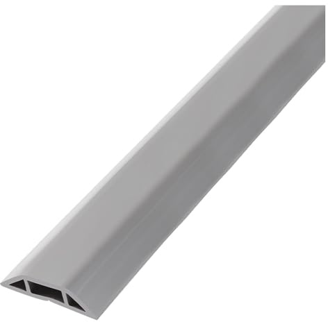 Canaleta Cables Suelo, Pasacables Suelo, Organizador de Cables ignífugo de 3 m, fácil de Instalar y cortable con Adhesivo, Ideal for Exteriores e instalaciones industriales.