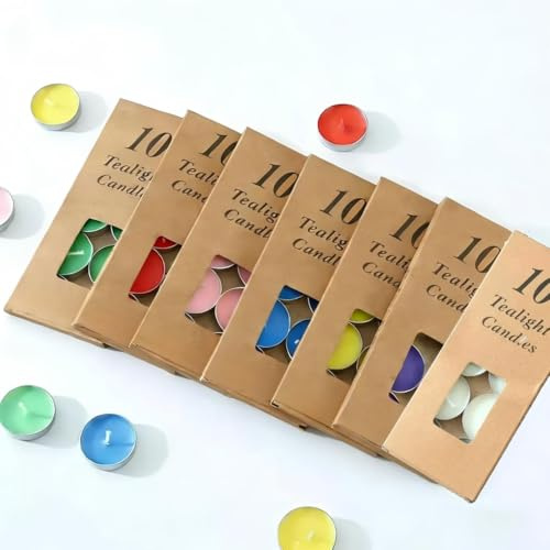 70 bougies chauffe-plat, bougies chauffe-plat 7 couleurs en coupelle d'aluminium, bougies chauffe-plat colorées, sans gouttes et sans parfum, non toxiques, pour un dîner romantique