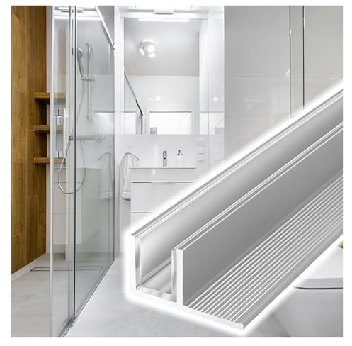 Pannello fisso per porta doccia, canale F, guarnizione in vetro a forma di F, per casa o bagno di hotel