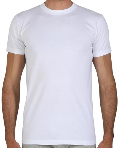 Fragi Maglia Uomo Maniche Corte in Puro Cotone, Maglia Girocollo in Tessuto Elastico Senza Cuciture Seamless, Made in Italy