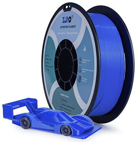 ZIRO PLA Filament 1.75mm, 3D Drucker filament PLA Basic Color Series 1.75mm 1kg (2.2lbs), Maßgenauigkeit +/- 0.03mm, Blau