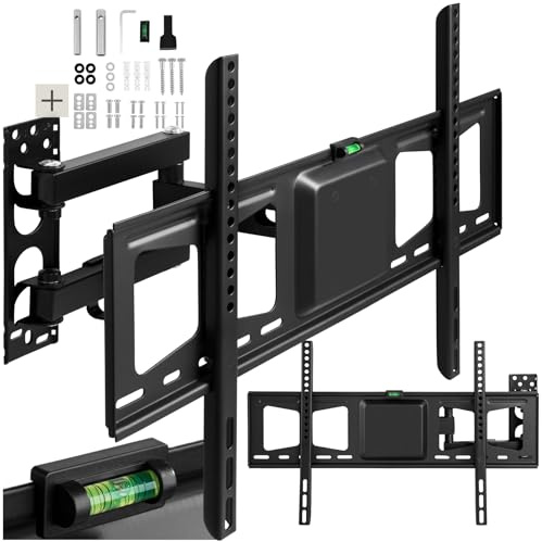 tectake® Supporto Universale Parete, Muro, TV LCD, LED, TFT, Inclinabile, Girevole, Staffa TV, VESA 600x400, Portata 60 kg 32–60, Distanza Parete 55-356 mm