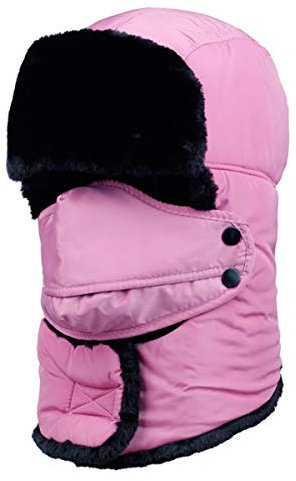 LKXHarleya Winter dicke warme Trapper Hut Mütze Balaclava winddicht thermische Fell gefütterte Trapper Hut mit Ohrenklappen Schnee Ski Snowboard Pilot Aviator Hut Cap