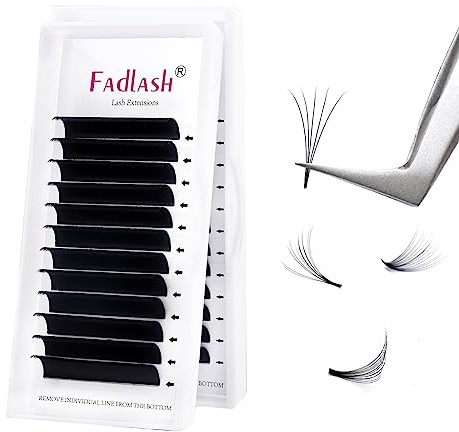 Selbstfächernde Volumen Wimpern Easy Fan Lashes für Wimpernverlängerung 12 Rhein Volumen Technik Wimpernextensions Seiden Wimpernverlängerung(0.05mm-DD-14)…