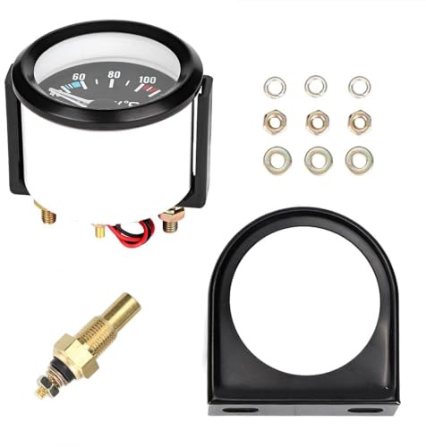 Yctze 2 Zoll 52 mm Universal Auto LKW LED Digital Wassertemperaturanzeige Instrument Werkzeug led wassertemperatur messgerät für autos motor temperaturanzeige auto wassertemperaturmesser kühlwasser te