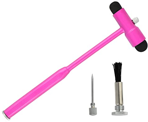 Innotech Marteau à réflexes neurologiques après Buck avec pinceau et aiguille pour réflexes cutanés et réactions de surface Rose