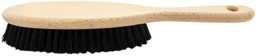 Clothes Brush Garment Brush Lint Remover Brush with Genuine Soft Horsehair and Wooden Handle for Coat Men Suits Shoes Jacket Furniture Car Mat and Pet hair 1-Pack (solid wood)