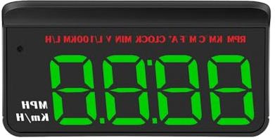 OBD2 HUD Car Head Up Display Speedometer Monitor Windshield Projector OVerspeed Engine RPM Alarm Fuel Consumption Display Car Accessories, Green Light
