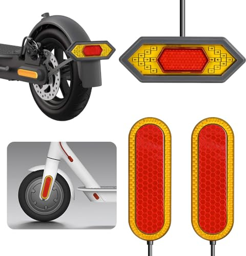 MotuTech LED Blinker für Xiaomi M365 / M365 Pro / M365 Pro 2 Elektro-Tretroller Vorder-/Rücklicht Blinkerlampe Nachtsicherheit
