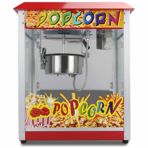 DDZJTPP Popcorn Maker 1300w Hot Air Popcorn Maker Machine Commercial Electric Popcorn Machine Stainless Steel Thermal Insulation System,For Movie Nights,Parties,Birthday Party