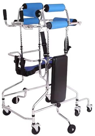MMOU Gehhilfe mit Sitz Baby, Gehhilfe mit Rädern, Verstellbar für Kleinkinder Kinder Jugendliche mit Besonderen Bedürfnissen, Rehabilitation Stehgestell, Stehgestell mit Kissen (Size : A, Color : 8)