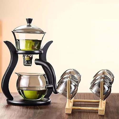 XaEjNzwDT teteras para te Tetera marroqui uego de Cafe Máquina de té de succión magnética para el hogar para Personas perezosas, Juego de té de Kung Fu Completamente automático(Color:I,Size:)