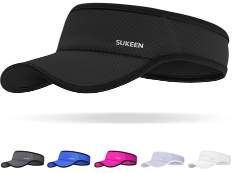 Sukeen Sport Performance Visor hat for Women Men,Lightweight Sun Hats Packable Empty Top Cap for Sun Protection and Outdoor