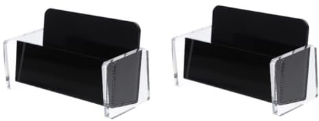 Sewroro 2 Stück Acryl Visitenkartenetui Kartenbasis Visitenkartenhalter Display Visitenkartenhalter Kartenständer Kartenhalter Für Schreibtisch Visitenkarten Organizer Acryl