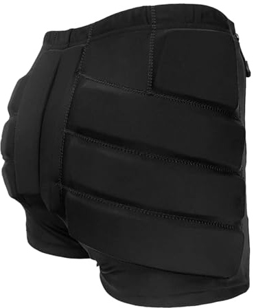 Pantalones Cortos Acolchados, Pantalones Cortos Protectores para Cadera, Glúteos y Coxis, Almohadillas para Snowboard, Patinaje y Esquí, Desmontables, Transpirables, Livianos (M)