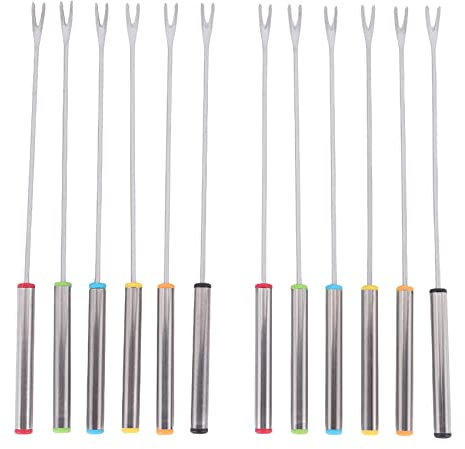 Swiixxer Fondue Queso StoCke Fondue Set para Fabricantes de Queso Suizo, Horquillas de Fondue de Acero Inoxidable Asado