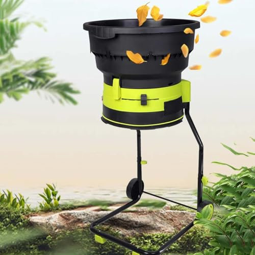 Electric Leaf Mulcher Cordless, Leaf Shredder 8000 rpm, 17:1 Leaf Shredder Rate, Adjustable Leaf Shredder Size Leaves Collector,Power cord×20m
