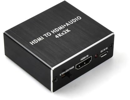 4K x 2K Convertisseur de Audio HDMI, Répartiteur de Audio HDMI, HDMI Audio Converter Splitter, Extracteur de Audio HDMI, HDMI vers HDMI Audio et SPDIF Optique + Adaptateur de Sortie Audio 3,5 mm