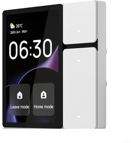 Gdfnmogo for MOES WiFi Smart Control Panel 3.5-Inch Screen with 3 Relays, 3 Physical Buttons, GFF Touch Technology, Adjustable Firefly Indicator for Home Automation