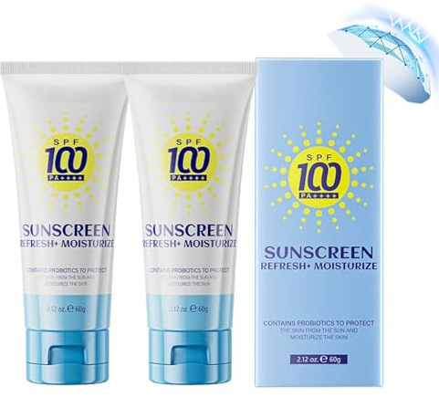 Altherona 2 Stück Sonnencreme Gesicht SPF100, Sonnencreme für Gesicht & Körper, Anti-Aging Sonnenschutz Gesicht, Wasserdicht Sonnenschutz Lotion mit UV-Schutz, Nicht fettend