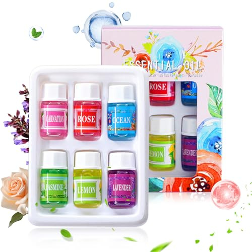 Aromatherapie Diffusor Öle 6 kleine langanhaltende tragbare Stücke | Wasserlösliches Parfümöl Für Männer, Zuhause, Auto, Schlafzimmer, Badezimmer und Wohnzimmer – tragbarer Duftdiffusor