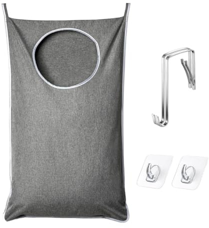 Colgando Laundry Hamper - Bolsas de lavandería | Bolsa de ropa | Cesta de almacenamiento de pared durante | Barreras de puerta de resistencia al desgarro | Organizador de ropa sucia de gran capacidad