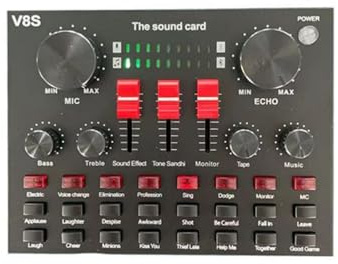 Carte son externe studio avec son clair capture l'entrée des micros dédiés et non les latences, système de casque changeur de voix pour podcast