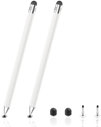 2PCS Penna Touch Stylus, Universale Pencil Pennino per Tablet Preciso E Sensibile, Penna Tablet Compatibile Con Touchscreen Capacitivi, Scrittura E Disegno Digitale, Penna Universale Smart Pen