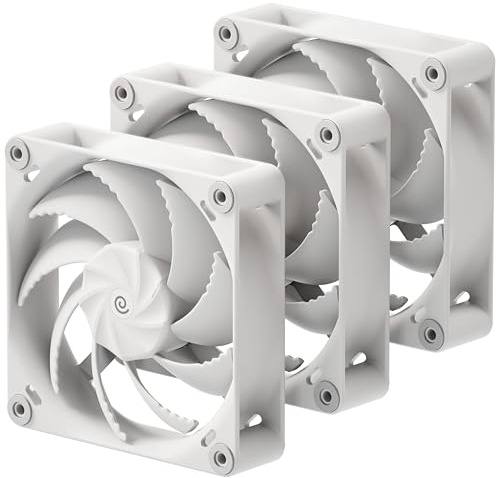 HAVN H12 120 mm Lüfter Weiß – 3-Pack | Drei leise & leistungsstarke PC Fans für Gehäuse & Radiator mit Triple-Groove-FDB-Lagern, Loopin-Cable-System & Vibrationsdämpfern