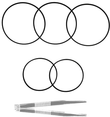 Cassette Deck Belt Kit (5-Pack) - Premium Replacement Belts for Sony TC-WE305 TC-WE305R TC-WE405 TC-WE505 Dual Deck Player - Japanese Rubber Belts + Tweezers