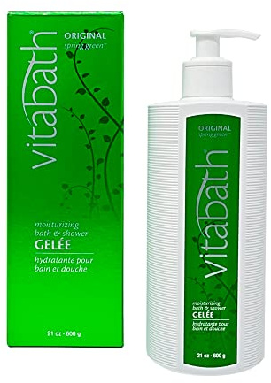 Vitabath Original Spring Green Moisturizing Bath & Shower Gel Wash Intoxicating Botanical Skin Rejuvenation, Hydrating Dry Skincare, Body Cleanser & Foaming Gelee - 21 oz