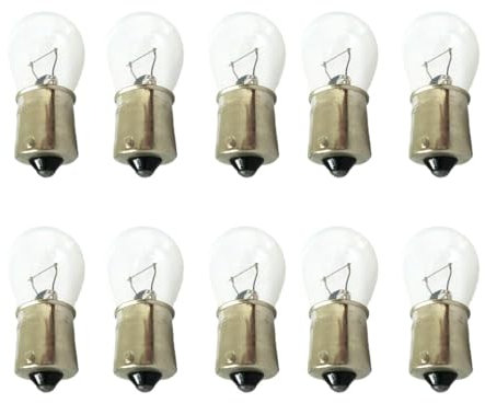 CARALL 10 Piezas de Bombillas Halógenas de 12V para Auto (P21W BA15S 12V 21W)