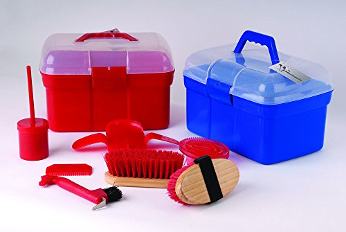Shorefields Harlequin Complete Horse Grooming Kit With Carry Box & 7 Accesories (Royal Blue)