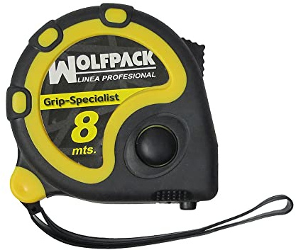 WOLFPACK LINEA PROFESIONAL - Flexometro 8 Metros Con Freno Grip Special