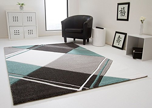 Steffensmeier Designer Teppich Modern Motley in Blau, Größe: 120x170 cm