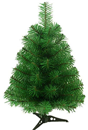 Fouriding 2ft 60cm Künstlicher Weihnachtsbaum Christbaum Tannenbaum mit KunststoffStänder (Grün)