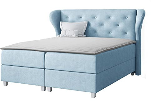 Mirjan24 Boxspringbett Bakarat mit Lattenrost, 2 Bettkästen, Matratze, Bettgestell Stilvoll Doppelbett mit Kopfteil, Farbauswahl, Bett, Schlafzimmer (Prestige 2771, 200 x 200 cm)