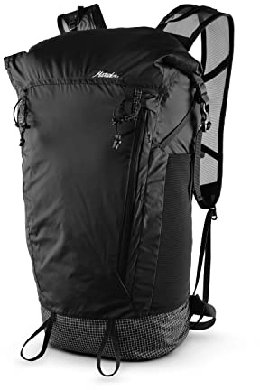 Matador Freerain22 - Ultralight & Waterproof Backpack; Packable Backpack w/ Gear Loops; Roll Top Backpack for Travelling, Hiking, Walking, Cycling, Ski; Small Rucksack Travel Backpack