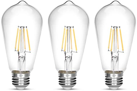 NOTOC LED Edison Bulb 4W,Antique 40W Vintage Edison Bulb,E26 Light Bulb Non Dimmable Led Bulb 450 Lumens 5500K Cold White,Pack of 3