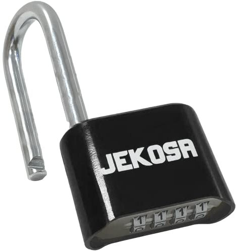 Jekosa® JKE50 [Waterproof] Heavy Duty Combination Padlock Outdoor - [No Key] 4 Digit Code Lock for Sheds, Gates, Lockers, Hasps