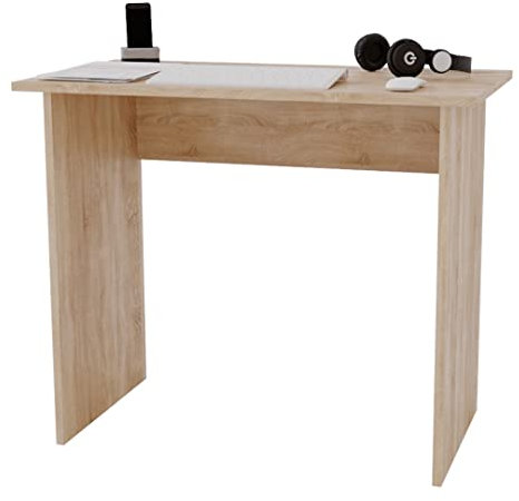 AKKE Laki Bureau Enfant Fille Garçon Ado Gaming Gamer Meubles Petit Bureau pour Ordinateur PC Console Table de Bureau ou Coiffeuse Scandinave Chêne