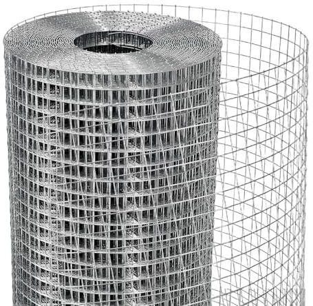 HORCH Hardware Cloth 1/2 inch 48 x 50 ft 19 Gauge, Hot-dip Galvanized After Welding, Wire Mesh Roll, Chicken Wire Fencing, Garden Fence, Wire Fence Roll, Gopher Wire, Chicken Coop/Run Wire, Rat Wire