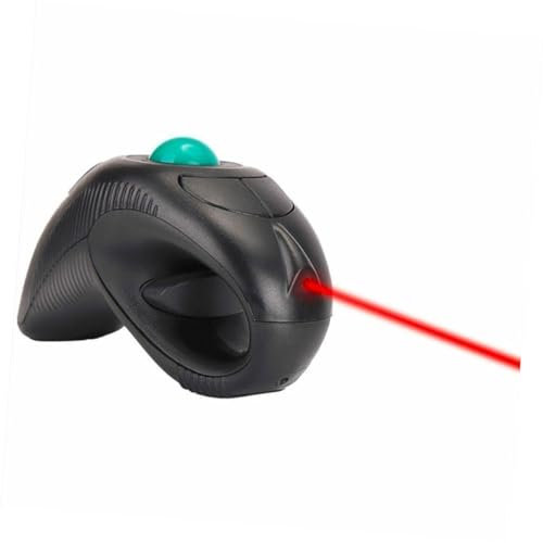 Gatuida 2.4g Mouse Wireless Ergonomico Con Trackball Portatile Controllo Con Connessione Usb Design Compatto e Silenzioso Nero