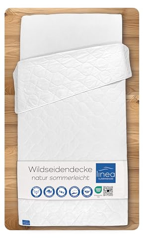 Linea by böhmerwald - Nature- Wildseide sommerleicht, 220x240, 100% Wildseide, Allergiker geeignet, waschbar bis 40°C, in Deutschland produziert