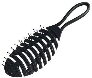 Exclusiv Detanlingbrushes Haarbürste, Haarbürste ohne Ziepen, Entwirrbürste geeignet für Locken & lange Haare von Damen,Herren & Kids, Kopfhaut-Massagebürste, klimaneutrale Bürste, schwarz 1 Stück