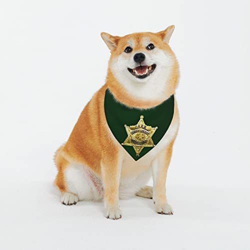 Sipeigyd Sheriff Badges Hundehalstücher mit Schnalle, für Mädchen, Groß, Welpen, Halstuch, verstellbar, weich, dreieckig, Zubehör für kleine, mittelgroße und große Hunde, Katzen