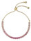 Ted Baker Melrah Icon Crystal Adjustable Tennis Bracelet For Women (Gold/Light Pink Ombre Crystal)